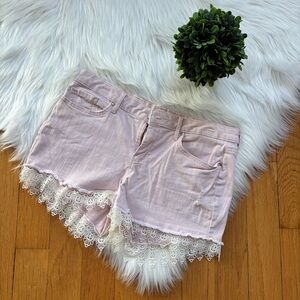 Jessica Simpson Pink Lace Detail Shorts